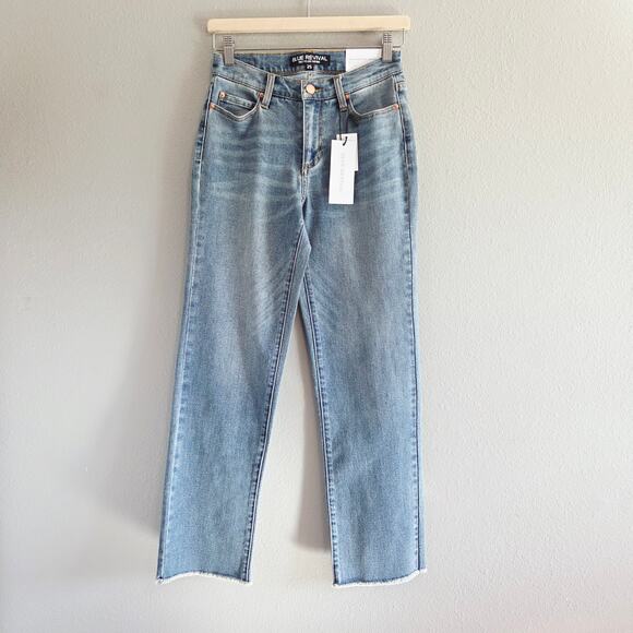 Blue Revival Denim - Blue Revival Quinn Mid Rise Straight Leg Ankle Jeans - Size 25